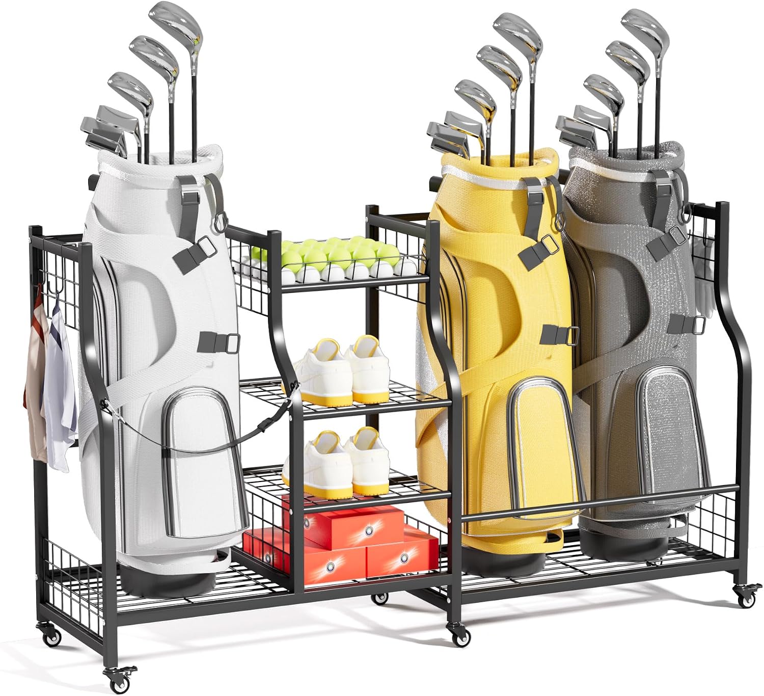 Sports Equipment Garage Organizer - Organizer na torby golfowe, wytrzymały stojak