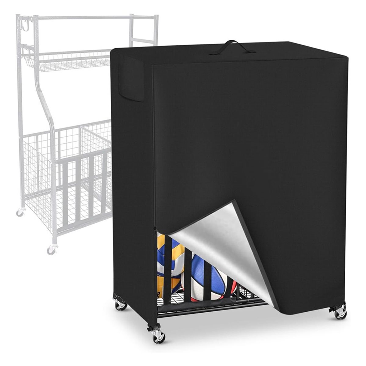 Sports Equipment Garage Organizer - Pokrowiec na stojak na piłki do