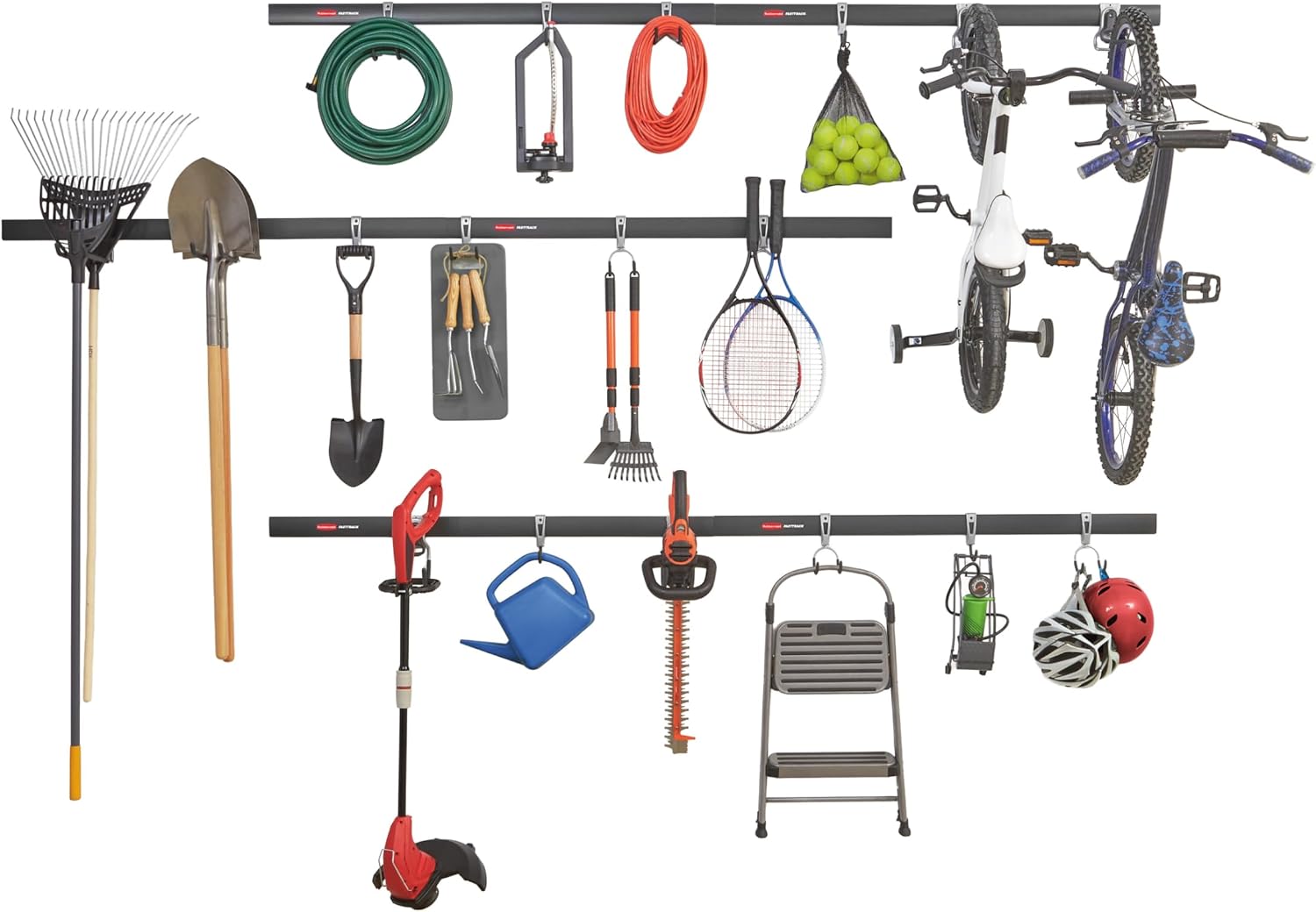 Sports Equipment Garage Organizer - 24-częściowy zestaw do montażu na ścianie