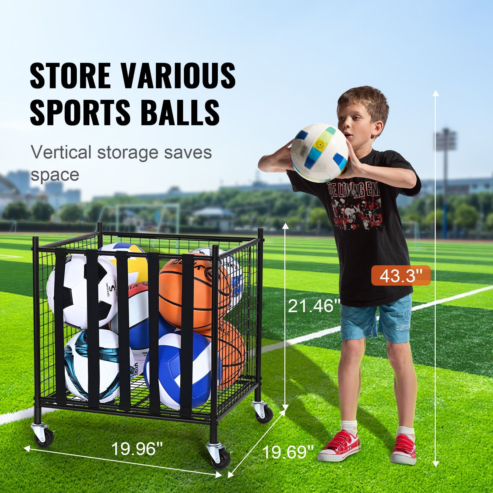 Wózek do przechowywania piłek  – Sports Equipment Garage Organizer recenzja i cena