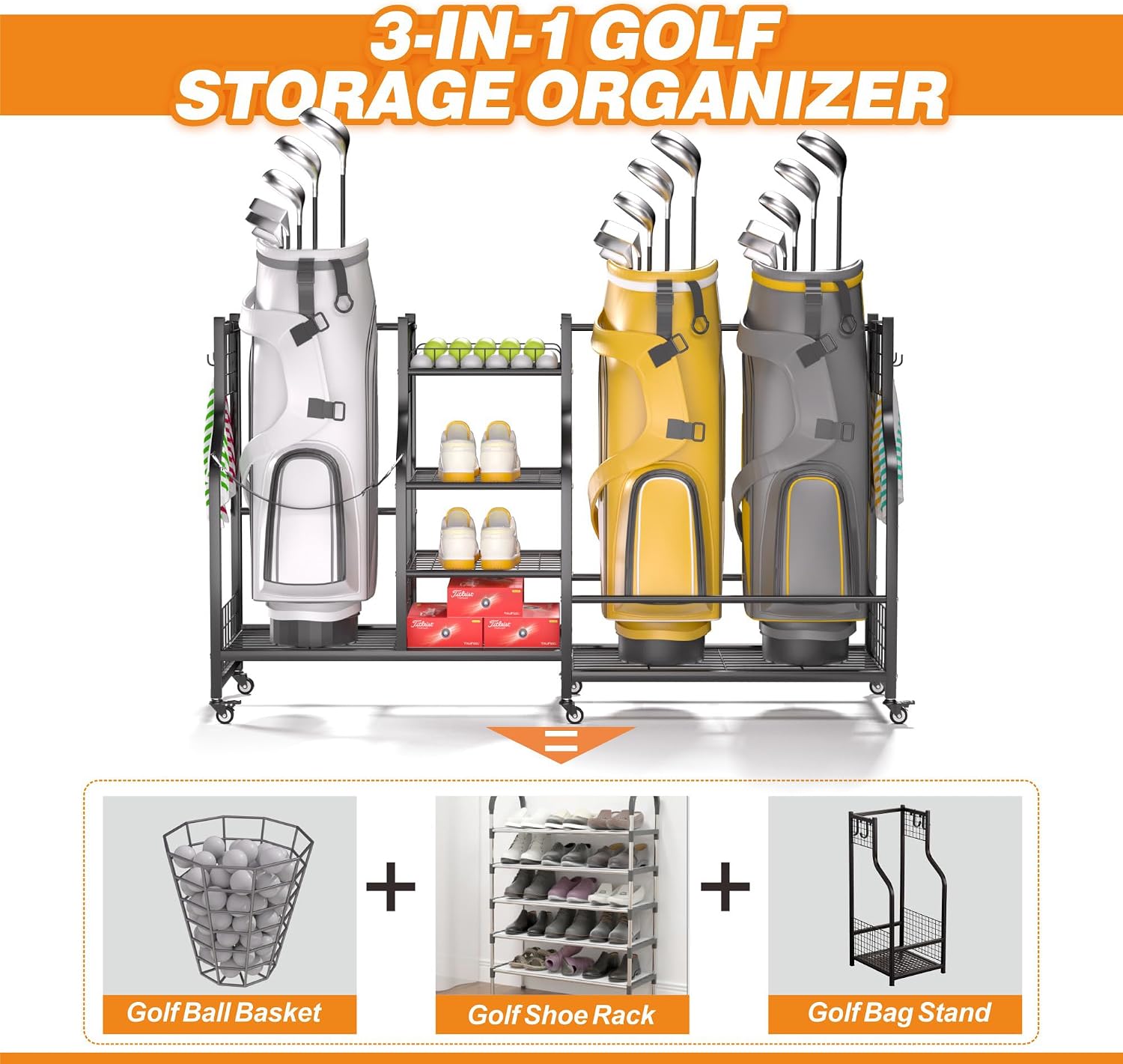 Organizer na torby golfowe, wy – Sports Equipment Garage Organizer recenzja i cena