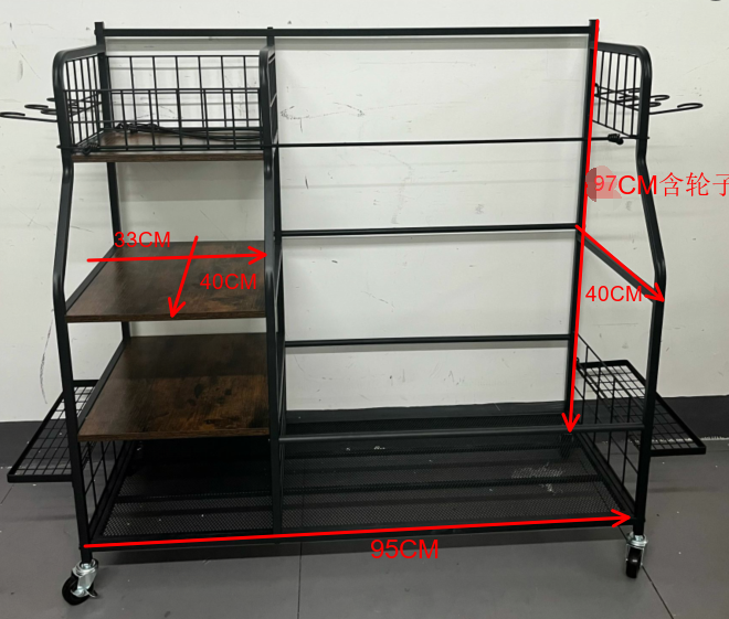Ruchomy metalowy regał do prze – Sports Equipment Garage Organizer recenzja i cena